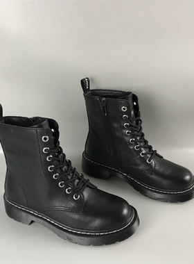 安玛莉马丁靴专柜断码撤柜处理侧拉链英伦风短靴厚底防滑爆款女靴