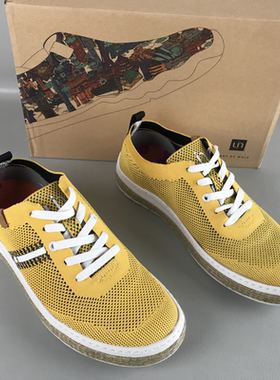 uin男鞋旅行鞋春夏季镂空透气轻便休闲鞋系带百搭时尚手工单鞋