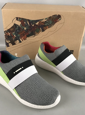 uin旅行鞋时尚拼色轻便透气休闲鞋一脚蹬懒人百搭户外运动单鞋女