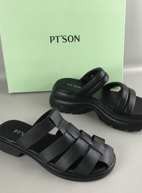 PT'SON百田森女鞋断码撤柜捡漏夏季厚底休闲外穿包头拖时尚凉拖鞋