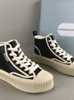 36.40码comely康莉女鞋断码撤柜春秋厚底时尚高帮鞋韩版百搭单鞋