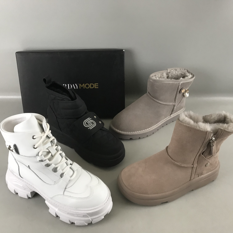 SATURDAYMODE女靴断码撤柜捡漏冬季厚底休闲雪地靴韩版时尚马丁靴