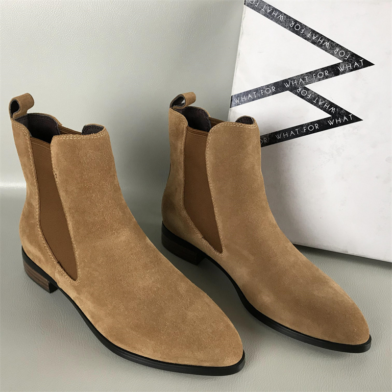 其他牛绒面革切尔西靴