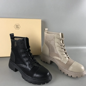 织物时尚 西村名物女靴断码 撤柜捡漏春夏厚底镂空凉靴牛皮 马丁靴