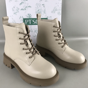 撤柜秋冬英伦风马丁靴牛皮百搭单靴 SON百田森女靴断码 39.40码