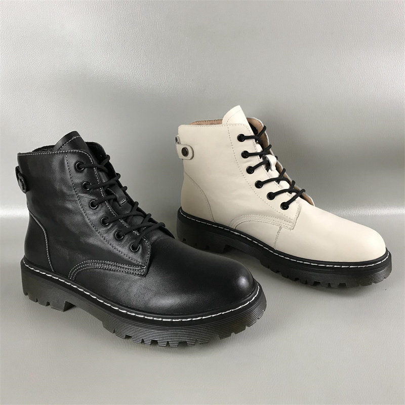43码品牌男鞋断码撤柜处理低跟系带英伦马丁靴绒里牛皮工装靴
