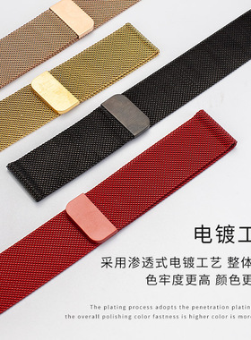 适用华米Amazfit GTS4 mini表带Bip3Pro智能手表金属腕带充电器线