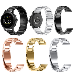 Smartwatch HR三株 表链 适用化石Fossil 双色不锈钢表带 Gen