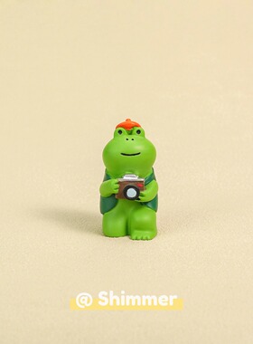 可爱卡通青蛙树脂桌面摆件