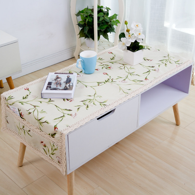 长方形家用茶几桌布美式小碎花餐厅餐桌茶柜小清新台布桌子布盖布