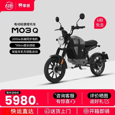 摩兽48V锂电复古通勤轻便电摩