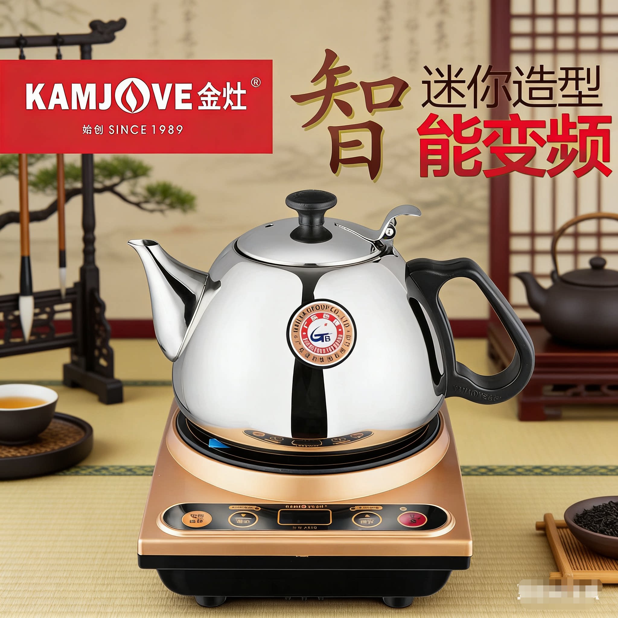 金灶A510家用小号电磁炉茶具套装800W功率平底烧水壶迷你电磁茶炉