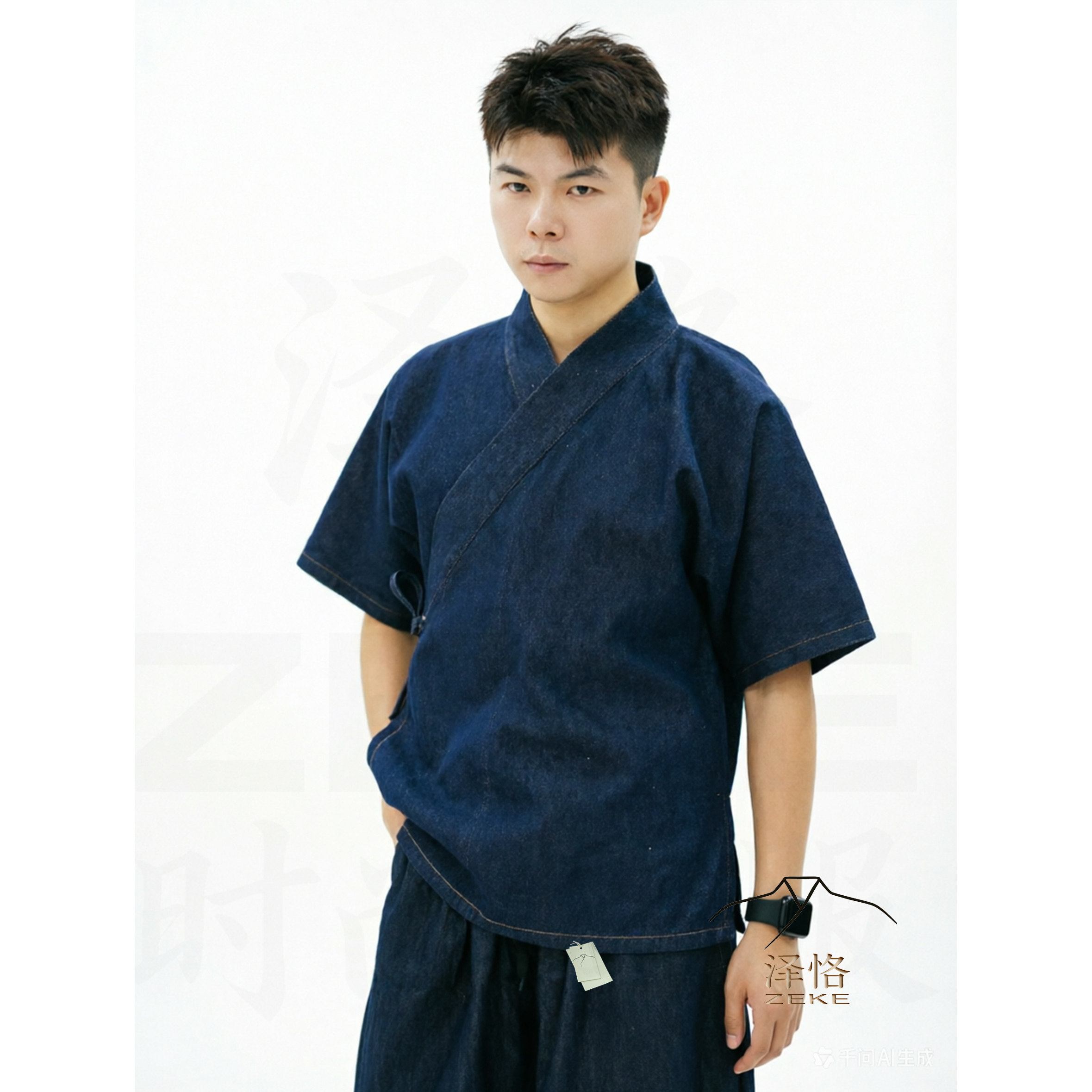 泽恪ZEKE · 牛仔汉服半臂短衫
