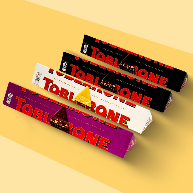 Toblerone瑞士三角牛奶/黑巧/白巧克力含蜂蜜奶油巴旦木100g