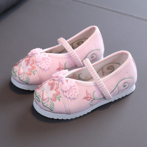 老北京布鞋儿童汉服鞋女童绣花鞋