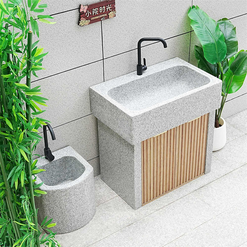 石头室外阳台花岗岩水槽洗衣池