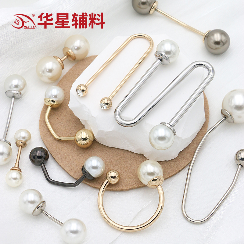 防走光装饰固定珍珠螺旋扣包邮