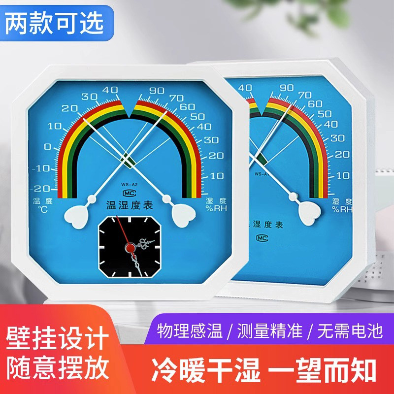 大表盘家用室内八角温温湿度计