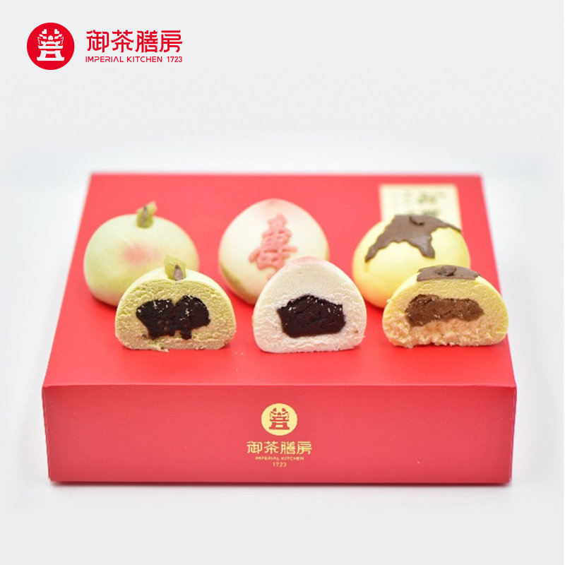御茶膳房寿桃馒头礼盒老人生日蛋糕传统手工糕点心贺寿过寿寿桃包