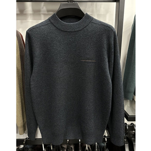 高端品牌羊毛衫男装针织衫冬季新款毛衣爸爸加厚中老年男士羊绒衫