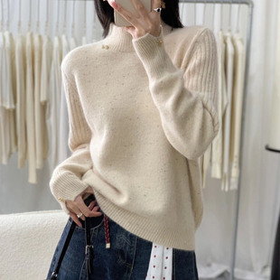 2025新款 女超好看冬装 冬季 上衣羊绒打底衫 内搭 加厚针织衫 毛衣女款