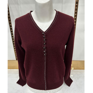 v领毛衣打底羊毛衫 女2025新款 端庄大气针织衫 中老年洋气妈妈秋装