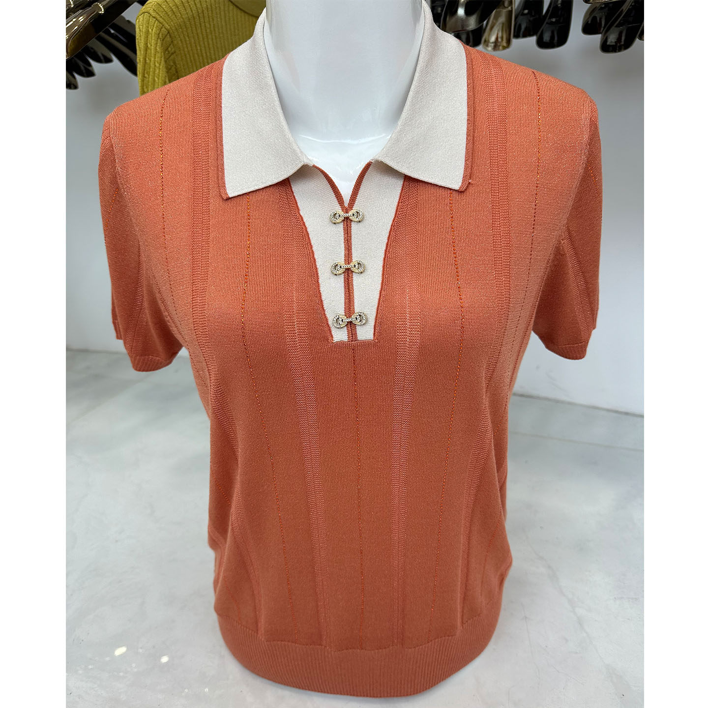 中老年女士短袖t恤妈妈夏装2026新款翻领冰丝上衣依卡璐洋气小衫