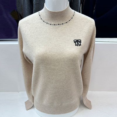 半高领毛衣女2025新款妈妈羊毛衫