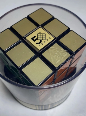 Rubik's Retro鲁比克反光电镀贴纸复古三阶桶装收藏魔方