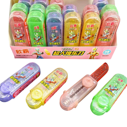批发闪光推乐刀硬质糖果水果味小刀玩具糖发光小孩童年休闲玩具糖