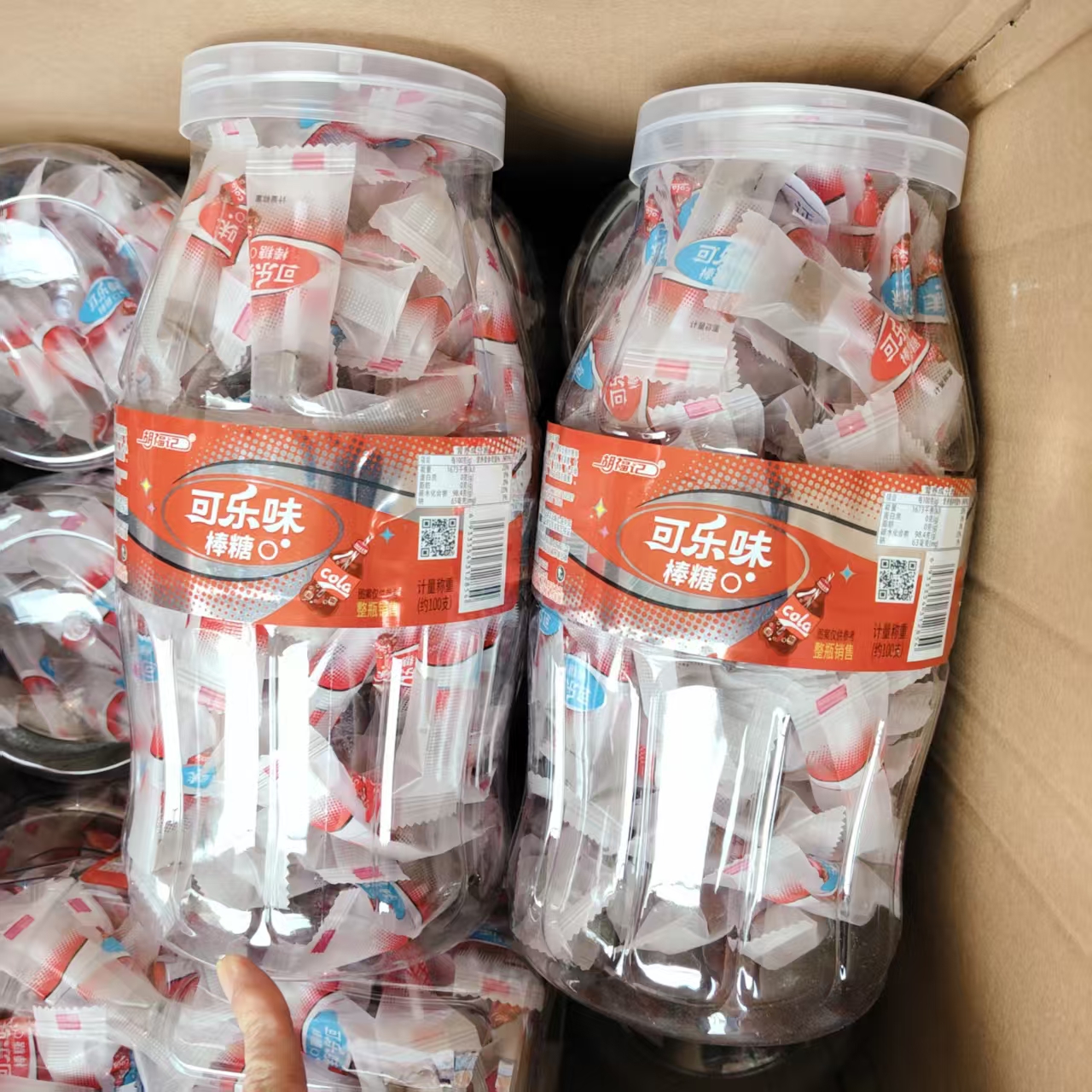 迷你棒棒糖儿童礼物糖果休闲零食胡福记可乐味棒棒糖过年零食圣诞