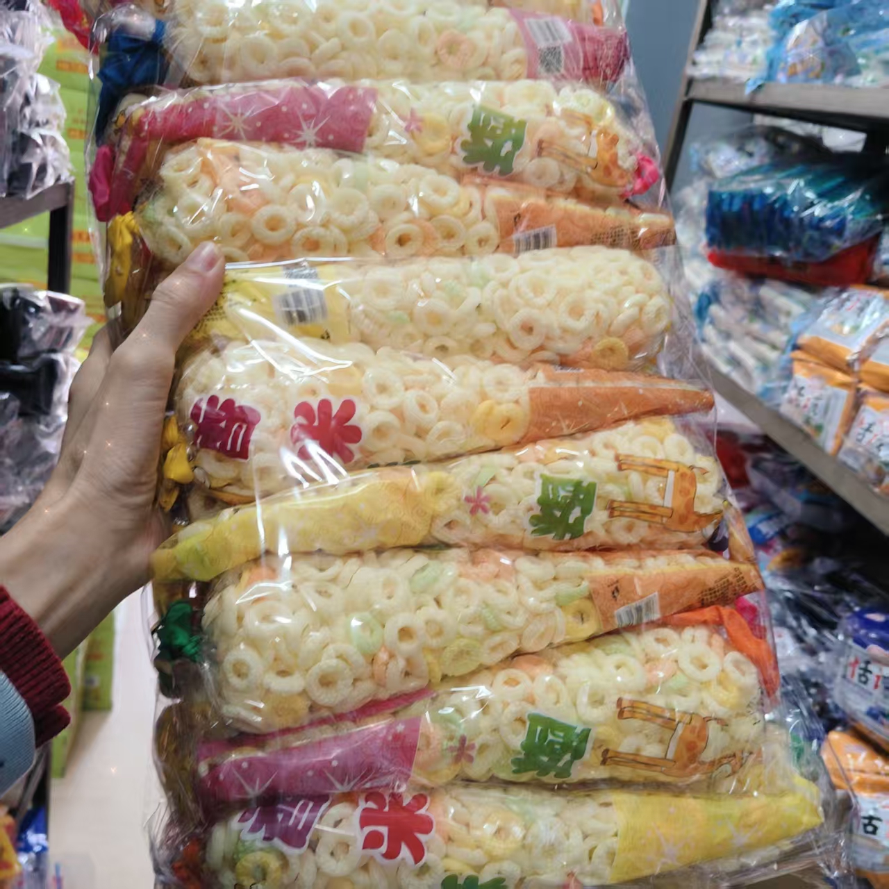 老式传统膨化米棒大米食品空心爆米花五谷杂粮怀旧玉米零食江米