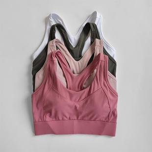 高度运动防震文胸三排扣瑜伽健身美背普拉提跑步运动 内衣女bra