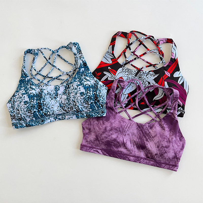 细肩带交叉美背运动瑜伽健身文胸背心防震花纹设计性感跑步文胸,运动服/休闲服装,运动文胸,淘宝优惠券,粉丝福利购,淘宝优惠卷