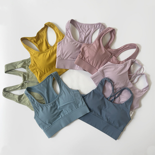 清仓多款 锦氨纶裸感面料运动瑜伽文胸健身内衣女普拉提美背bra 式
