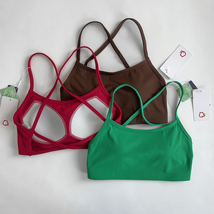 有氧撸铁训练美背固定一体杯运动内衣女普拉提瑜伽服跑步健身文胸