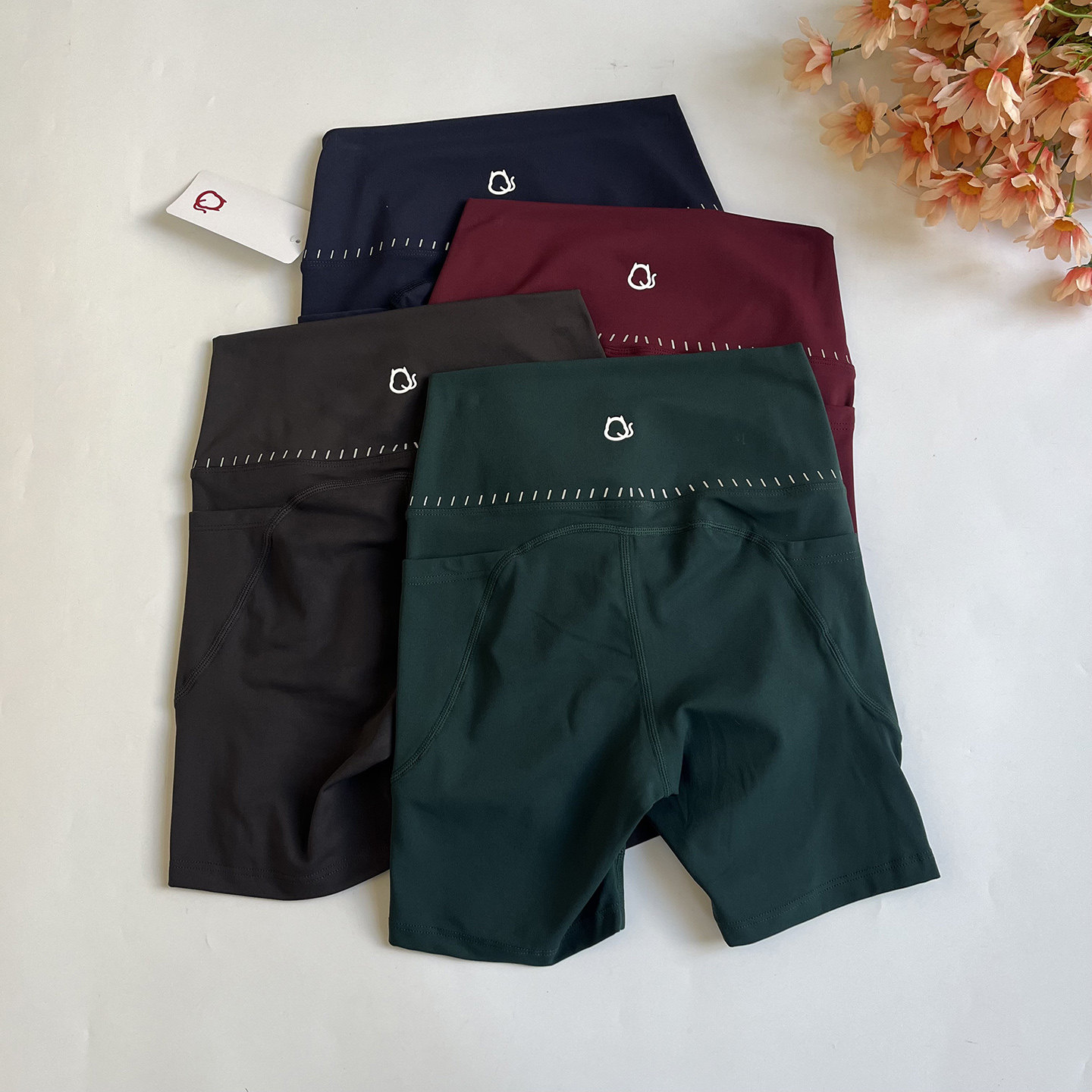 春夏美臀线撸铁猫高腰带口袋收腹五分健身裤女瑜伽骑行裤运动短裤,运动服/休闲服装,健身裤,淘宝优惠券,粉丝福利购,淘宝优惠卷