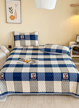 新款小清新牛奶绒印花包边系列床盖