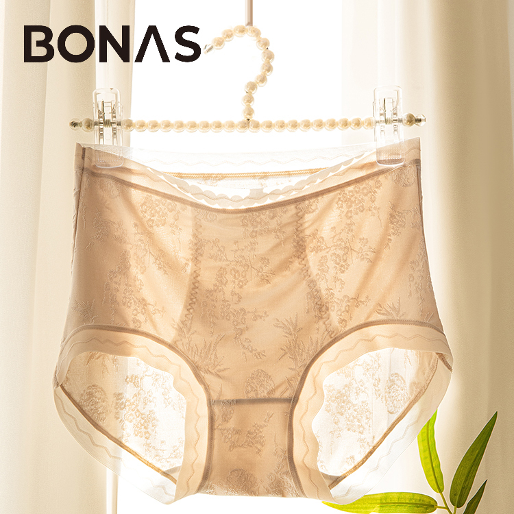 宝娜斯桑蚕丝中高腰加长裆内裤