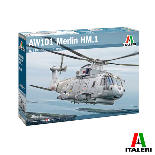 文华 伊达雷利  1/72 AW-101 Merlin HM.1“灰背隼”直升机 1486