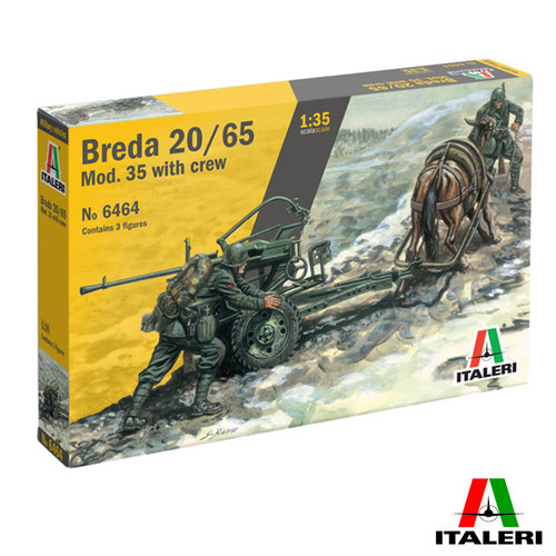 文华 伊达雷利 1/35 布雷达Breda 2/65火炮  带兵人 6464