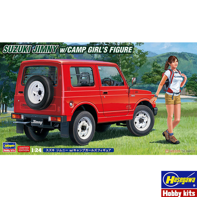 文华 长谷川 1/24 铃木 SUZUKI JIMNY 吉普 带露营女孩手办 52301