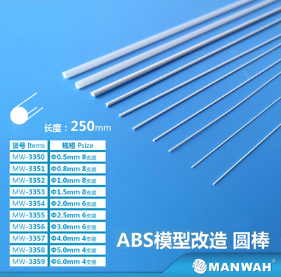 工具模型文华ABS改造用实心圆棒