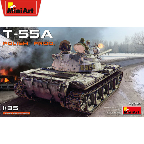 文华 MiniArt 1/35 T-55A 波兰生产 37090 拼装模型