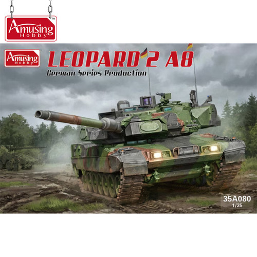 文华 Amusing 1/35 豹2A8主战坦克 标配金属炮管 35A080 拼装模型