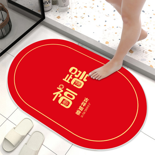 洗藻泥吸水浴室地垫防滑门垫