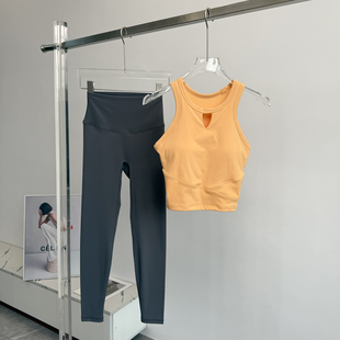 运动服套装女夏季专业晨跑步健身训练背心高级感时尚透气瑜伽服