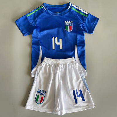 2024欧洲杯意大利球衣儿童足球服