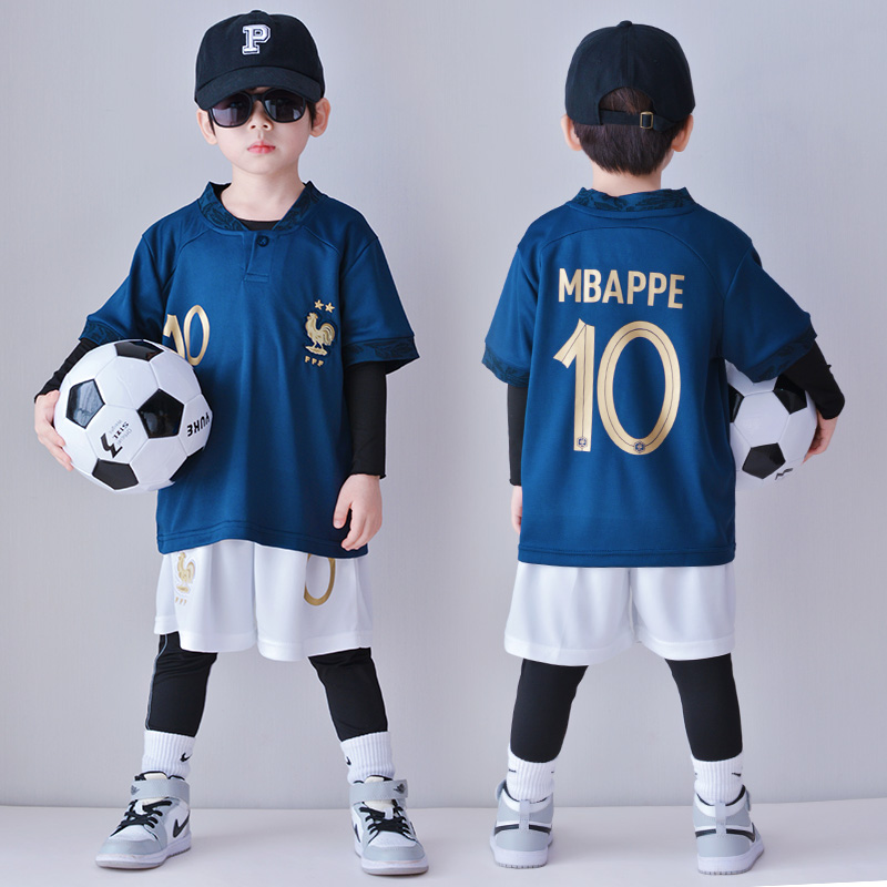世界杯儿童足球服法国姆巴佩
