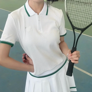 T恤162538126 安踏关晓彤同款 网球POLO衫 女新款 运动休闲学院风短袖